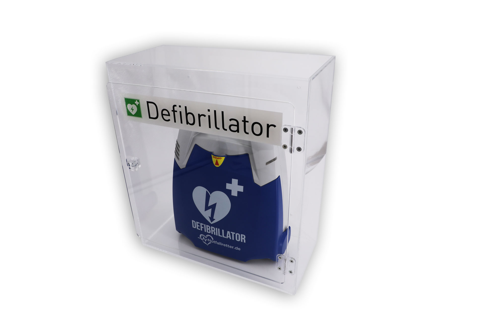 Design-Acrylglaswandkasten für Defibrillator AED